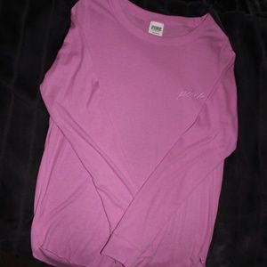 PINK Victoria Secret plain long sleeve pink shirt.